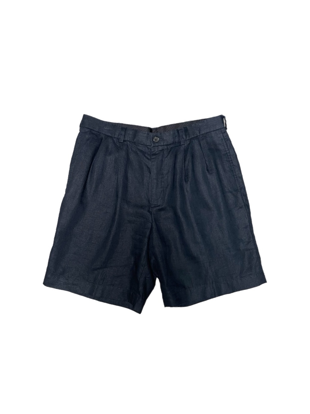 Like New: Brooks Brothers 100%  Linen Navy Mens Shorts